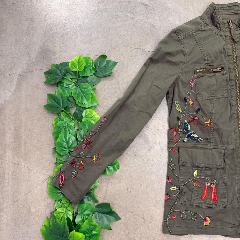Sonoma Goods for Life Embroidered Floral Utility Jacket - Picture 5 of 8